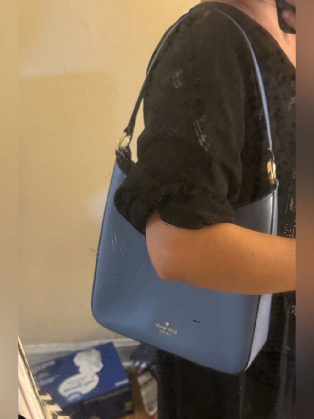 Kate Spade Blue Leather Shoulder Bag